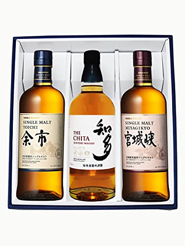 〔セット商品〕ウイスキー 余市 + 宮城峡 + 知多 700ml × 3本セット