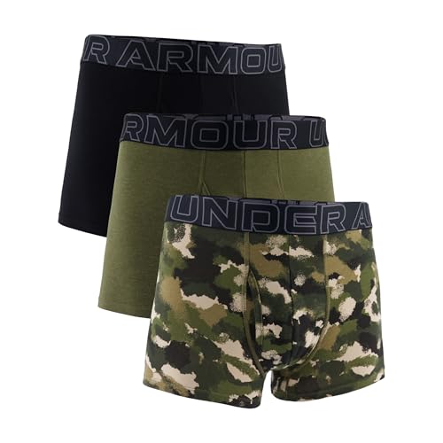 Under Armour Men's Ua Performance Cotton-Print 3 in 3pk,Marine Od Green2