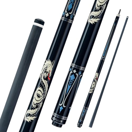 Queue de billard en fibre de carbone 12,5 mm KONLLEN Dragon faible déflexion 147 cm