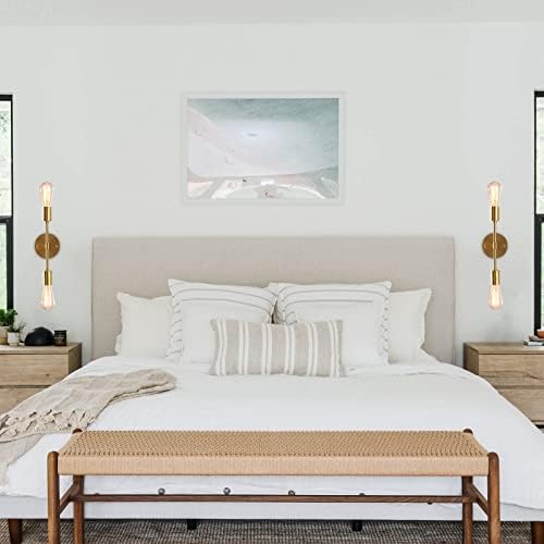 Gold Vanity Light, 2 Light Bathroom Wall Light, Fixtures Over Mirror Wall Sconce Lighting Modern Industrial Wall Lamp E27 Base Wall Mounted Lamp for Toilet, Hallway, Bedroom, Living Room, Stair