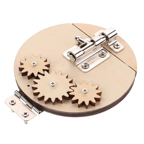 HEMOTON Tablero de Actividades Sensoriales para Pequeños, Motor de Madera DIY, Piezas para Busy Board Montessori, Juguete Educativo para Desarrollo Temprano y Habilidades Motoras Finas