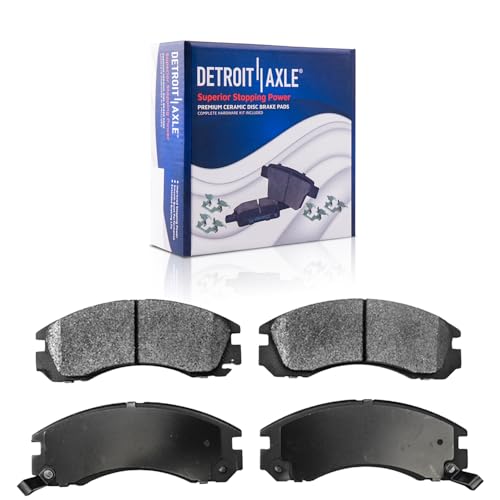 Detroit Axle - Front Brake Pads for Dodge Stealth Eagle Talon Mitsubishi 3000GT Diamante Eclipse Galant Lancer Montero Outlander Plymouth Laser, Ceramic Brake Pads with Hardware Replacement