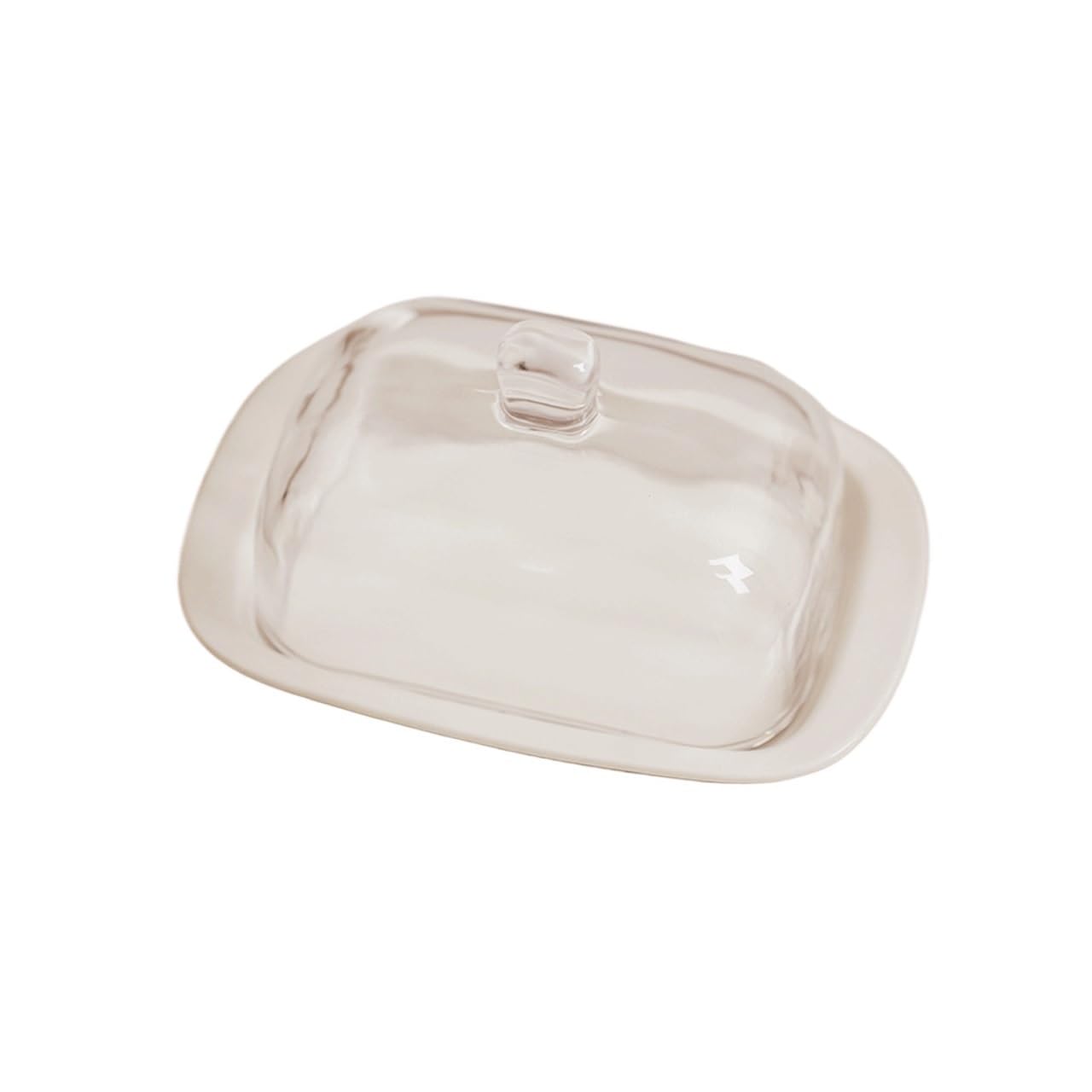 ZYYANSHOP Butter Dish Butter Dish with Glass Lid Cheese Organiser with Ceramic Base for the Kitchen