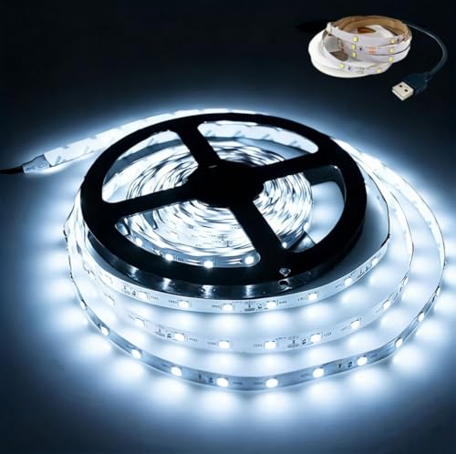 Tira de LED USB blanca para decoración miniatura 1