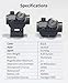 Beileshi Red Dot Sight, 4 MOA Compact Red Dot Gun Sight Rifle Scope with 1 inch Riser Mount (Black Color)