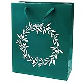 Geschenktüte, Kranz, Dunkelgrün, FSC Mix