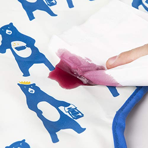 3-Pack Baby Girl Waterproof Sleeved Bibs | Cute Crumb Catcher with Long Sleev...