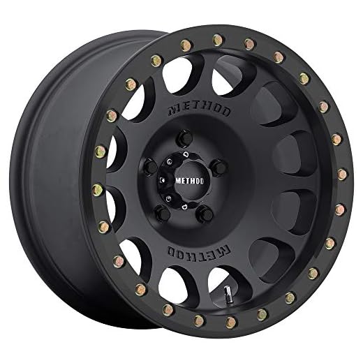 Method Race Wheels 105 Beadlock Matte Black 17x9 5x4.5, 38mm Offset 3.5" Backspace, MR10579012538B