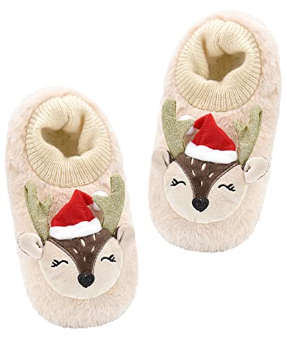 Image of DICUIRD Women's Animal Gripper Slipper Socks, Soft Sole House Slippers | Cute animal fuzzy sock slippers with flexible soft soles and non-slip grippers for comfy everyday indoor wear