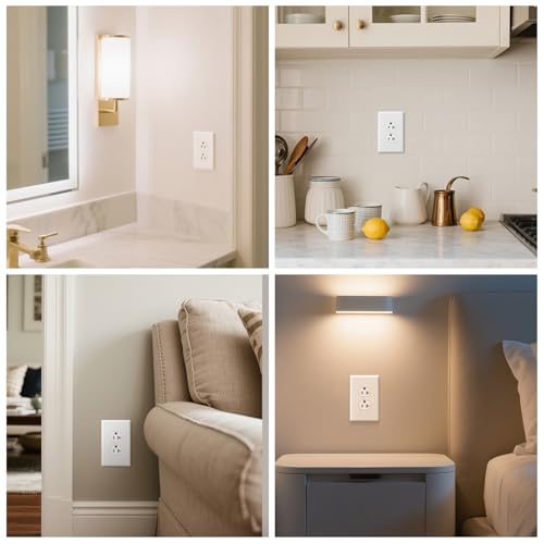 Plaques d'interrupteur extra larges haute résistance finition brillante - 8