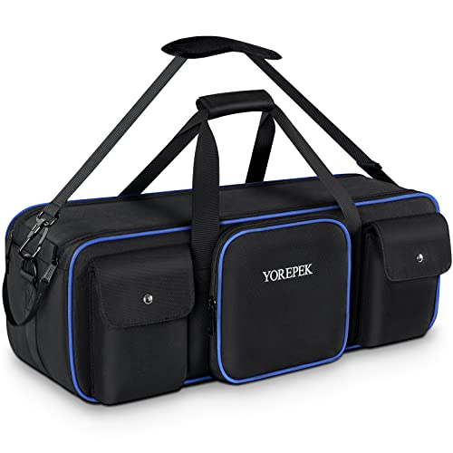 YOREPEK Tripod Carrying Case Bag 23.6\", Heavy-Duty Light Stand Bag with 2 Protective Pads, Photo Studio Equipment Case for Tripods Manfrotto, Monopods, Speaker Stands, Photography Equipment, Travel