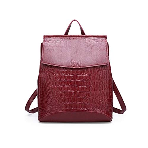 SLCHJX PU New Ladies Casual Shoulder Bag Fashion Wild Wild Dual-Use Multi-Function Travel Mackpack
