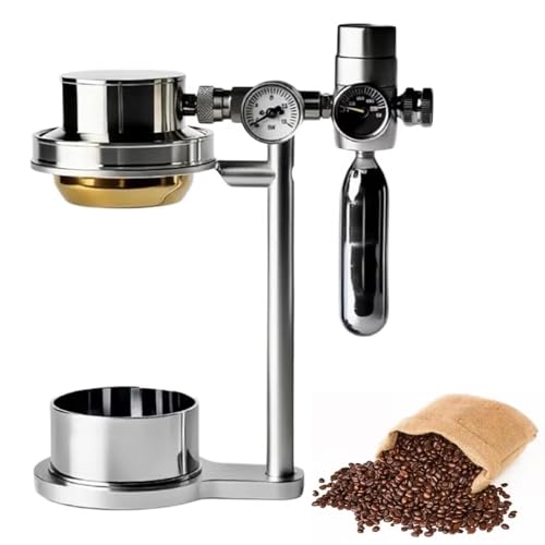 Cafetera neumática con manómetro para el hogar y los viajes