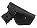 Barsony Black Leather Inside the Waistband Holster for Compact-Subcompact 9mm 40 45