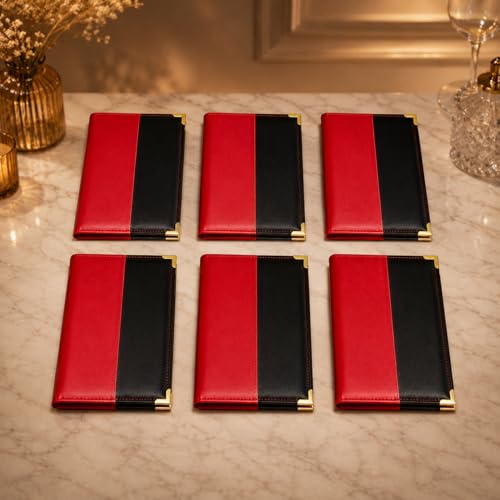 Image of Luxury PU Leather Bill Folder - Restaurant Bill Book Holder & Check Presenter | Professional Billing Menu Folder for Hotels, Cafes, Bars & Retail counters