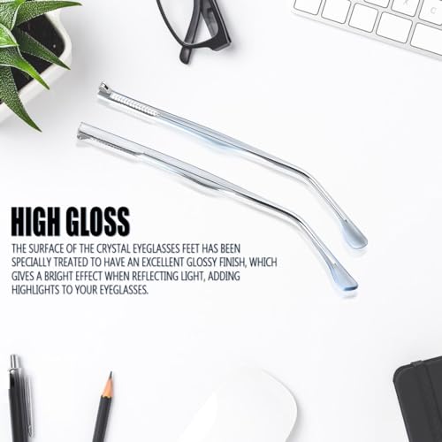 1 Pair Metal Eyeglass Replacement Arm, Eyewear Frame Temple Replacement Universal Sunglasses Arm Legs Replacement for Thin Metal Glasses, Sunglasses (Blue)