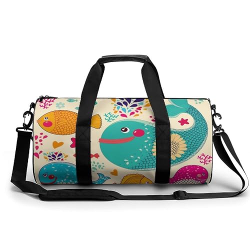 Sac polochon baleine 45cm sac de sport léger et durable avec bandoulière