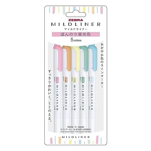 Zebra Mildliner 5C-N Set de rotuladores