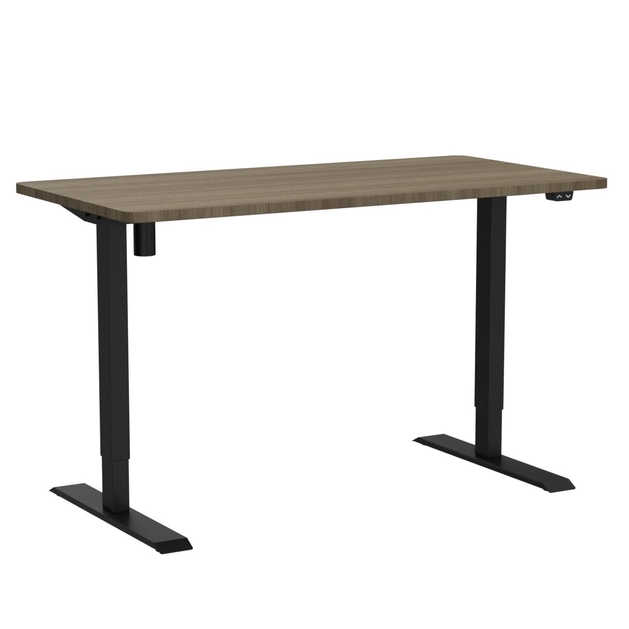 FLEXISPOT EN1 One-Piece Standing Desk, Electric Adjustable with 4 Memory Presets, 176 LBS Capacity, Stable & Quiet, Seamless Desktop for Home Office & Dual Monitors, 55"x28" Black Walnut view 4