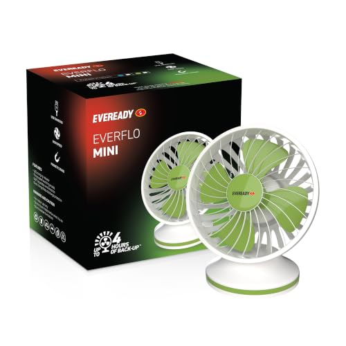 Image of Eveready FE01 Everflo mini Rechargeable Fan, Green