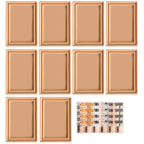PYRUVAE 10 Pièces Cadre photo miniature pour maison de poupée, peinture et loisirs créatifs, accessoires pour maison de poupée à l'échelle 1:12,...