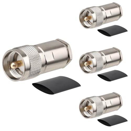 Connecteur PL259 UHF mâle 50 Ohm pour câble LMR400 et RG8