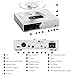 SMSL PL200T CD Player MQA-CD Digital Turntable Hi-Fi Decoder 32bit/768kHz DSD512 Optical/Coaxial/I²S/AES Output Professional Clock Input Home/Studio Audio System Transparent Dust Cover