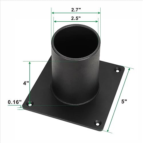 KSWLOR Heavy Duty Pier Mount Adapter for 3" Surface Mount Post, Mounting Hardware Included - Image 3