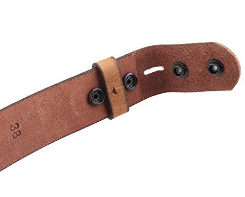 F&L Classic Belt For Buckle Western Full Grain Leather Engraved Tooled Strap W/Snaps For Interchangeable Buckles, Usa,2022-06, Size 40 #TOP2