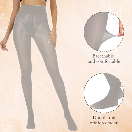 Image of Buauty Shimmer Tights for Women, Shiny Oil Pantyhose Stockings, Oil Bright Shaping Tight Ultra Shiny Sheer Tights High Waist