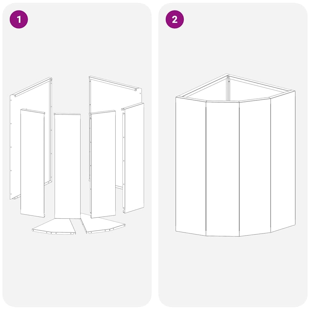 Eckpflanzer Rostig aus wetterfestem Stahl 30 x 30 x 50 cm für Garten Balkon Terrasse, blumentopf pflanzgefäß kübel Kasten Schale hochbeet balkonkasten mit abflussloch und bewässerung