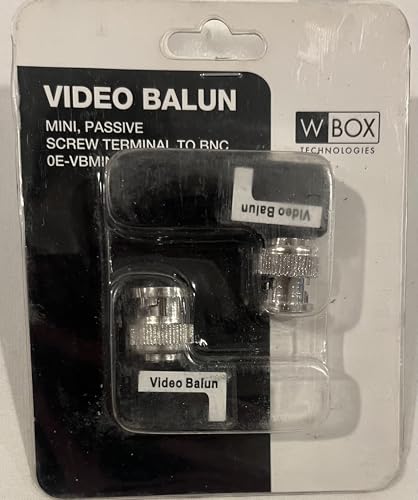 W Box Technologies PAIR MINI VID BALUN, SCRW TERM - 0E-VBMINI
