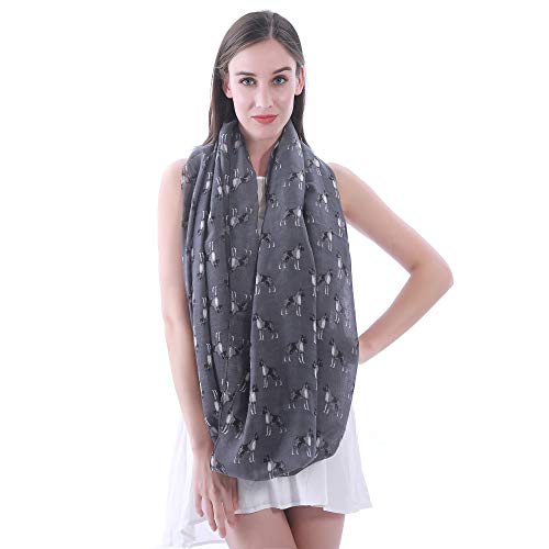 Boxer Dog Print Women's Infinity Scarf Lightweight4