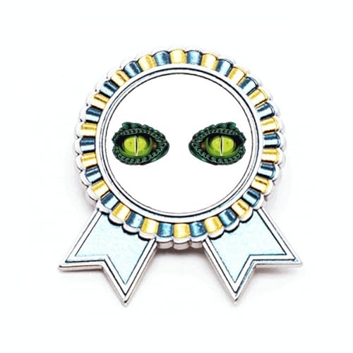 Broche médaille récompense et badge œil d'animal en métal taille M, cadeau idéal pour enfants