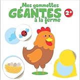  2+ coq mes gommettes géantes à la ferme