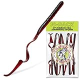 Charlie's Worms Ribbon Tail Swimming Worm, 8' Scented Soft Plastic Lure for Bass Fishing, Freshwater & Saltwater, Durable Artificial Bait for Trout, Eel, Crawler Action, 10pk, Red Shadow Green Glitter