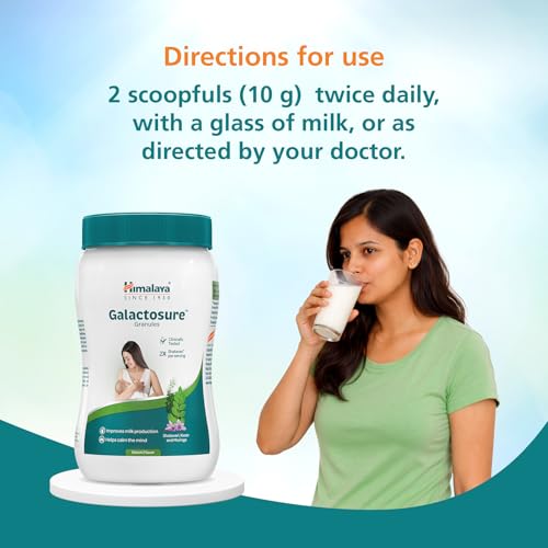 Image of Himalaya Galactosure | Lactation Supplement | Shatavari| Moringa, Saffron|Elaichi flavour|200 gm| Galactosure Granules for breast feeding (Pack of 2)