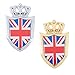 SUPERFINDINGS 2Pcs Modello di Bandiera Dell'Inghilterra Adesivi per Auto Autoadesivi Smaltati in Lega di Zinco con Strass per Camion per Auto Cappello Rigido Decorazioni Fai-da-Te, 88x52.5x5.5mm