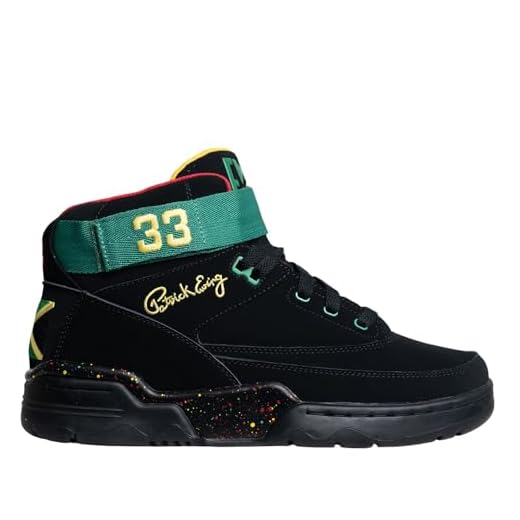 PATRICK EWING Athletics 33 MID Black/Green/Red Jamaica