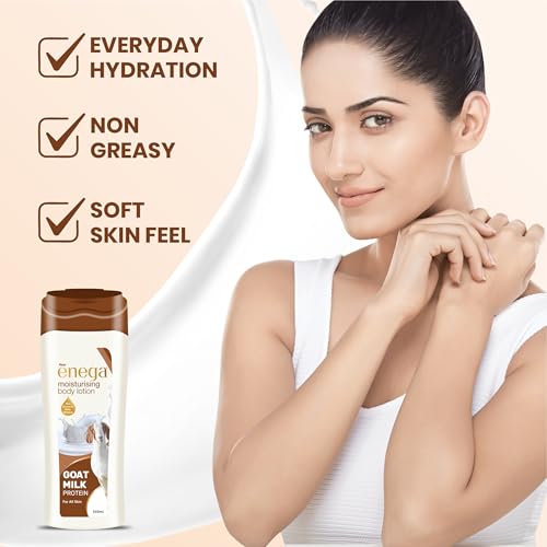 Image of Enega Goat Milk Protein For All Skin Non Grassy & Deep Nourish Moisturizing Body Lotion for Men & Women - 300 ML (Pack of 1)