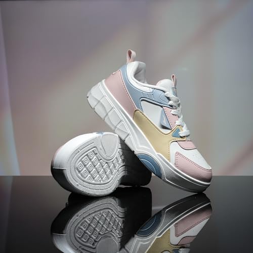 Image of ASIAN Nova-01 Sneakers for Women & Girls | Colorblocked Sneakers with Chunky Sole, Stylish Design Shoes