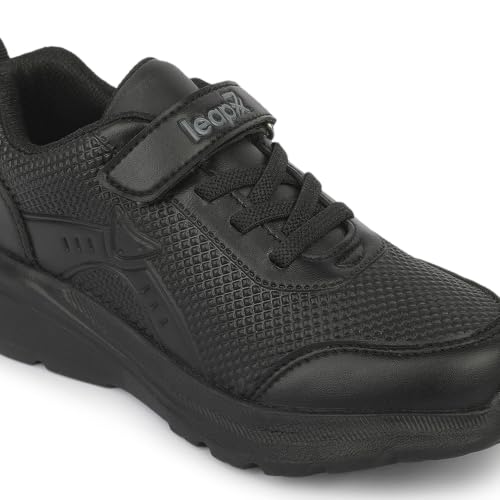 Image of Liberty LEAP7X ACTO151E School Shoe (Non-Lacing) for Kids - Black, White