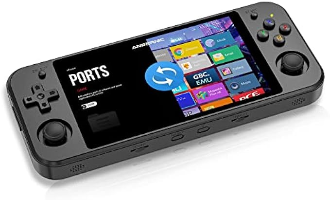 Daxceirry RG552 Handheld Android System Game Console High Speed EMMC 5.1 and 16G Linux System Built-in 6400 mAh Battery with 5.36in Touch Screen Maximum Load 5A Charging Cable 1.5 Hours Full (Black)