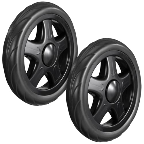 SOPOTUTU Roues Pour Chariot De Supermarché Pliable, Lot De 2 Roulettes Solide Pour Courses Et Déplacements Quotidiens