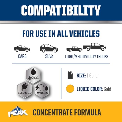 Image of PEAK OET Extended Life Gold Concentrate Antifreeze /Coolant for North American Vehicles, 1 Gal.