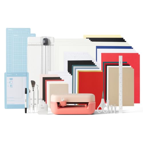 Image of Cricut Joy 2 + Deluxe Bundle, Coral | Includes Supplies for 55 Projects + Bonus Digital Content - Perfect for Making Cards, Stickers, Labels, & More