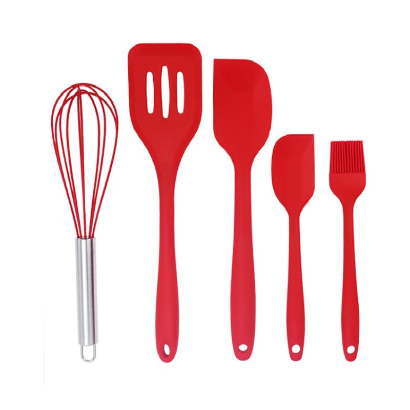 Utensílios De Cozinha Silicone com Fue Kit com 5 Unidades Resiste...