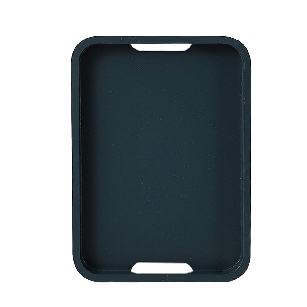 CANDeal Plateau de service en bois, plateaux de service/plateaux/plateaux petit-déjeuner en bambou avec poignée (33x24x3cm, vert)