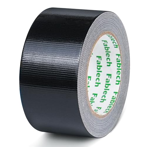 Image of Black Duct Tape Heavy Duty, 9 Mil Thickness, 2 Inch x 30 Yards, Waterproof Strong Adhesive with No Residue, Flexible, Tear by Hand for Indoor Outdoor Repairs, DIY, Industrial & Professional Use