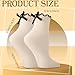 ZhouBoat 6 Pairs Womens Bow Socks Ruffle Casual Crew Socks Cute Black White Soft Breathable Cotton Frilly Ankle Socks Multicolor 1